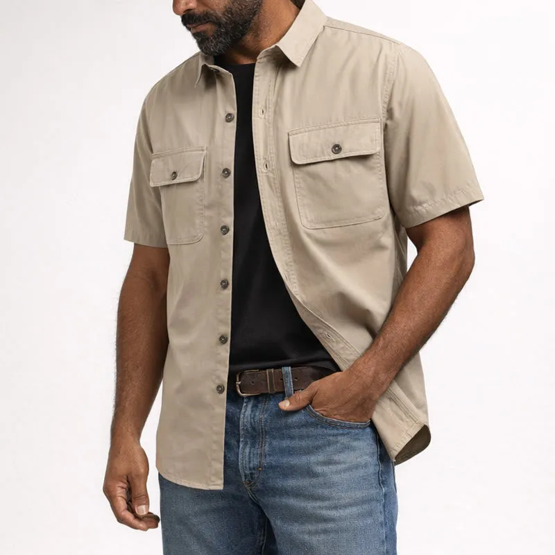 Men's Summer Workwear Cowboy Shirt With Chest Pockets sold by FloralTrip product image thumbnail 3