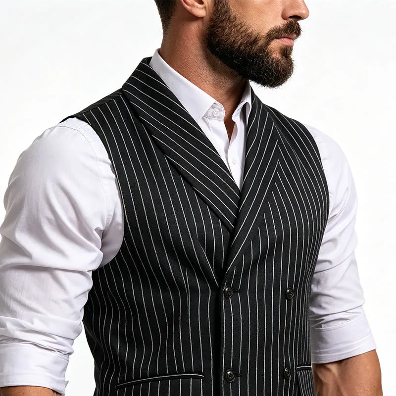 Men's Slim Fit Striped Formal Dress Waistcoat sold by FloralTrip product image thumbnail 3