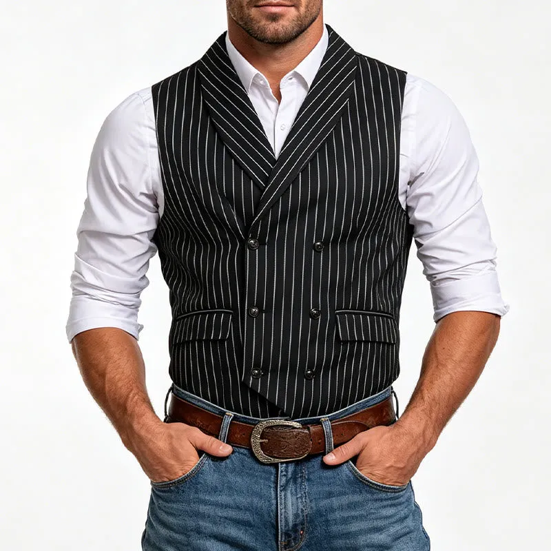 Men's Slim Fit Striped Formal Dress Waistcoat sold by FloralTrip product image thumbnail 2
