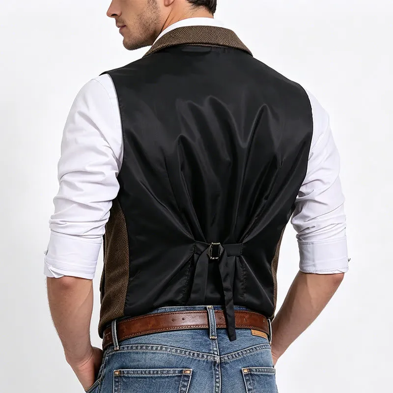 Men's Formal Lapel Collar Flap Pocket Dress Waistcoat sold by FloralTrip product image thumbnail 4