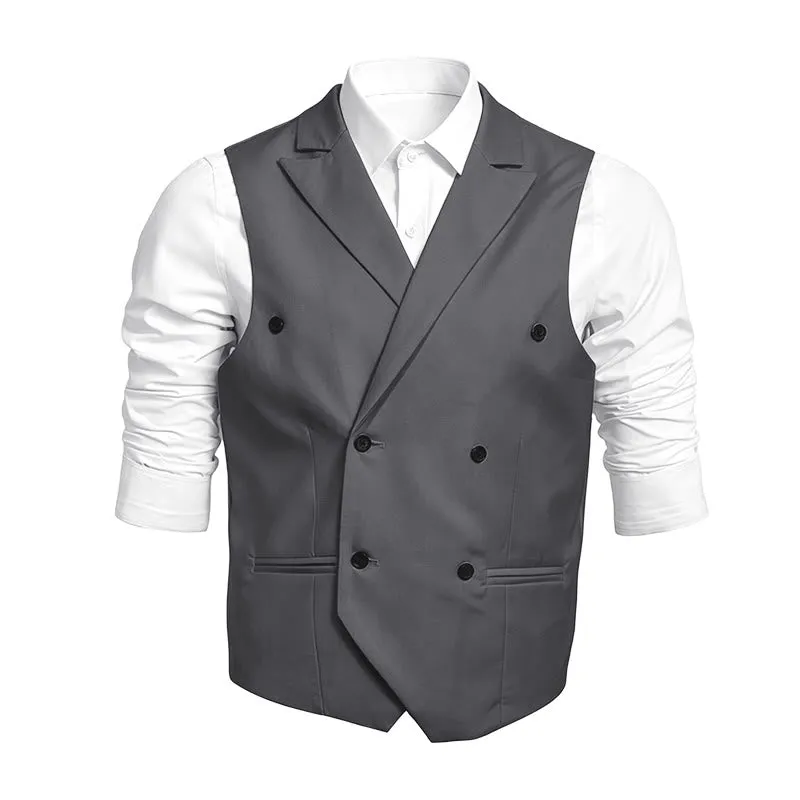 Men's Slim Fit Double Breasted Formal Dress Vest sold by FloralTrip product image thumbnail 4