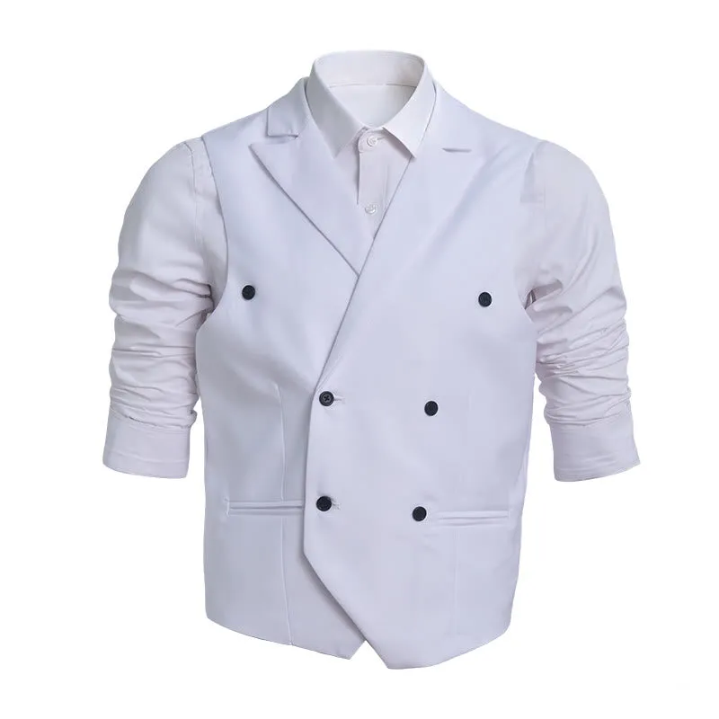 Men's Slim Fit Double Breasted Formal Dress Vest made by FloralTrip