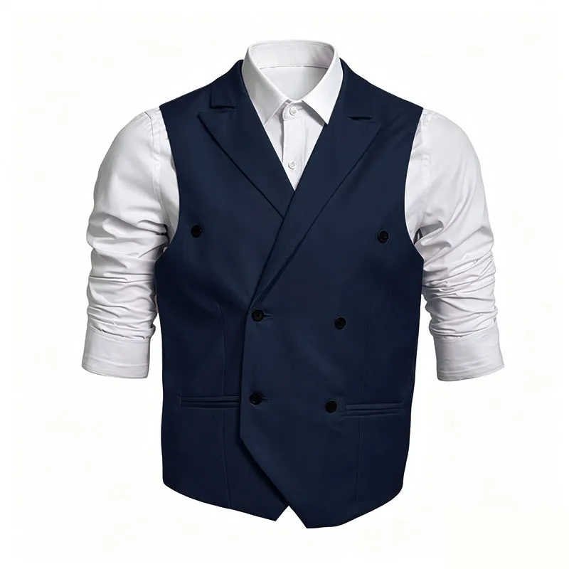 Men's Slim Fit Double Breasted Formal Dress Vest sold by FloralTrip product image thumbnail 5