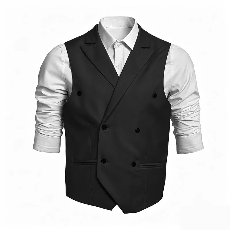 Men's Slim Fit Double Breasted Formal Dress Vest sold by FloralTrip product image thumbnail 3