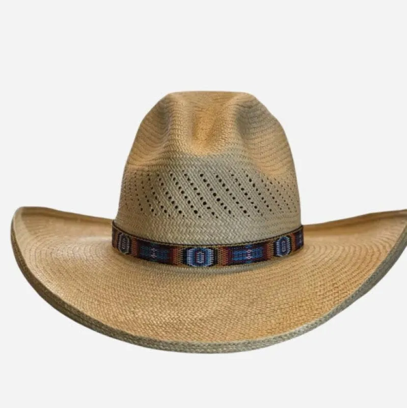 Men's Structured Western Cowboy Paper Straw Hat made by FloralTrip
