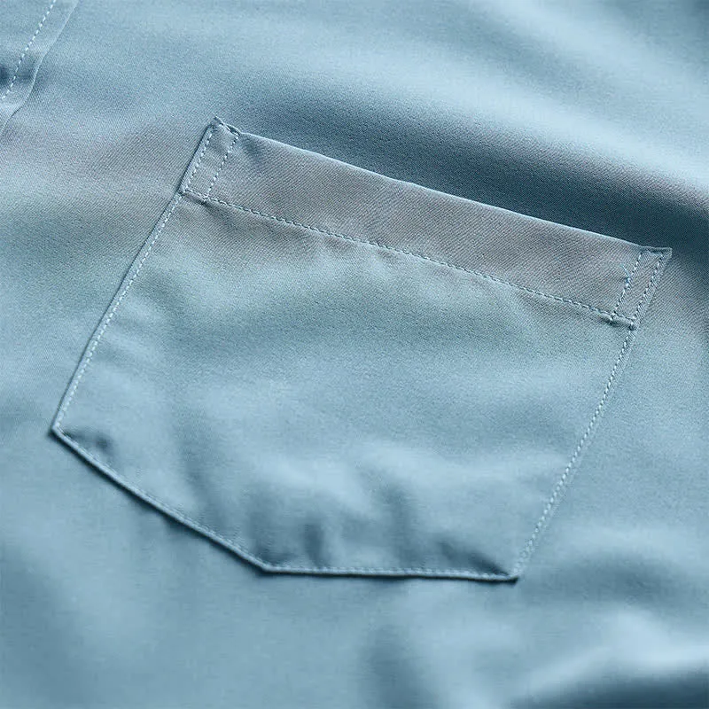 Men's Solid Collar Contrast Black Collar Dress Shirt sold by FloralTrip product image thumbnail 5