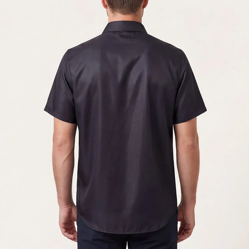Men's Aztec Geometric Pattern Black Summer Shirt sold by FloralTrip product image thumbnail 3