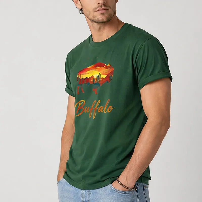 Wild & Free Sunset Buffalo Silhouette Western T-shirt sold by FloralTrip product image thumbnail 5