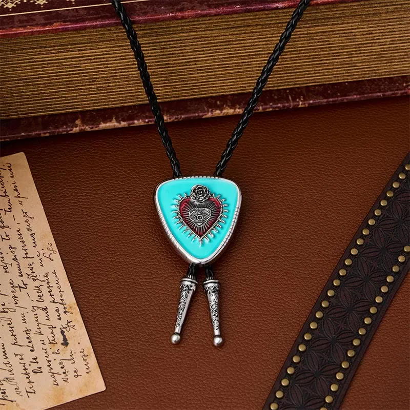 All Seeing Eye Rose Sacred Heart Bolo Tie made by FloralTrip