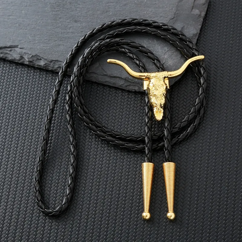 Retro Longhorn Bull Skull Bolo Tie made by FloralTrip