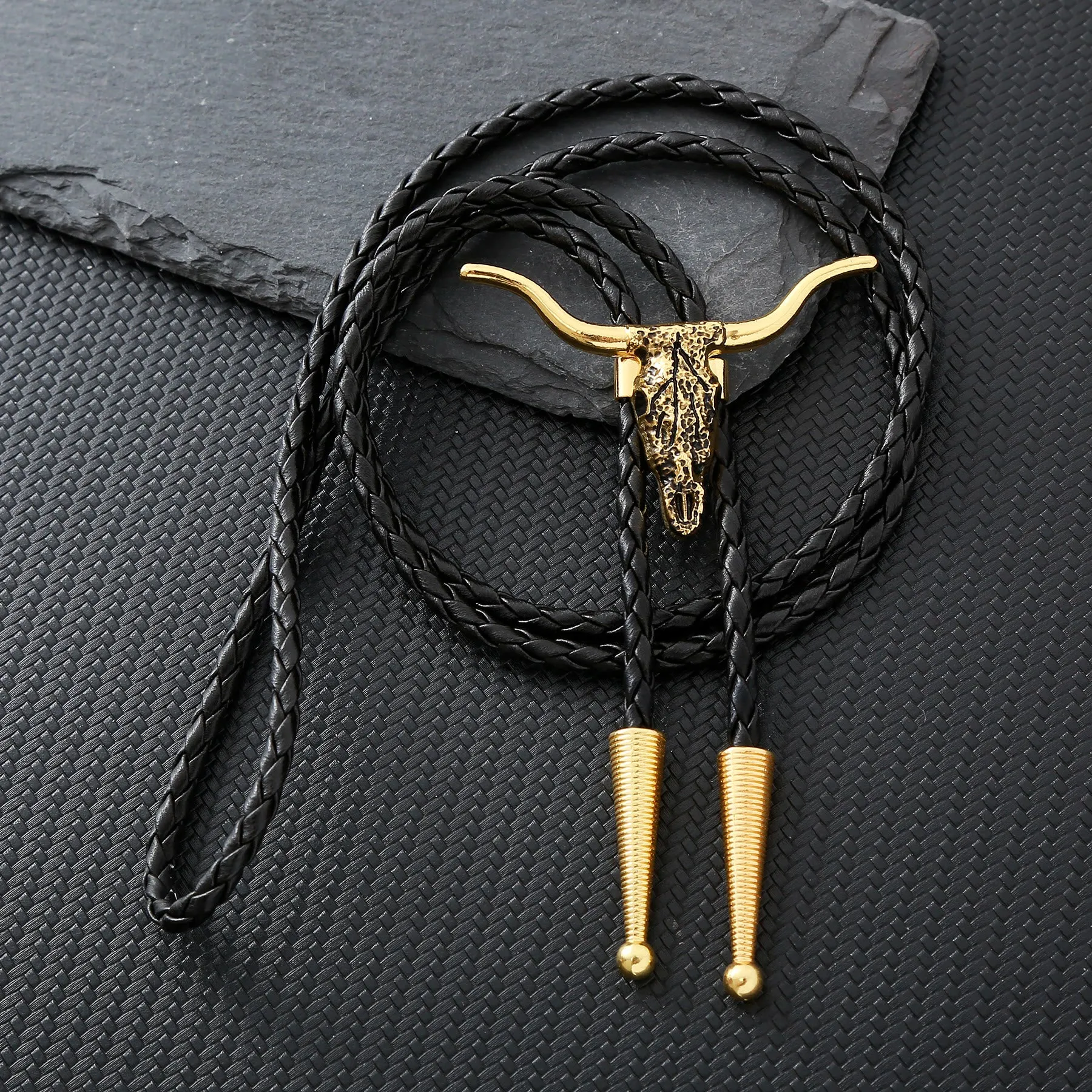 Retro Longhorn Bull Skull Bolo Tie sold by FloralTrip product image thumbnail 2