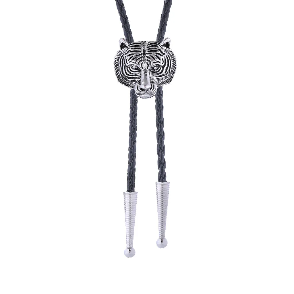 Western Retro Tiger Head Metal Bolo Tie sold by FloralTrip product image thumbnail 5