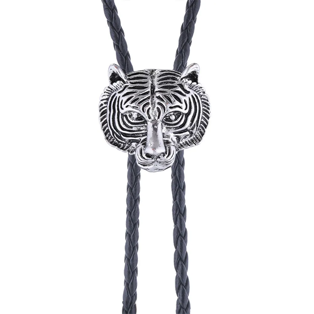 Western Retro Tiger Head Metal Bolo Tie sold by FloralTrip product image thumbnail 4