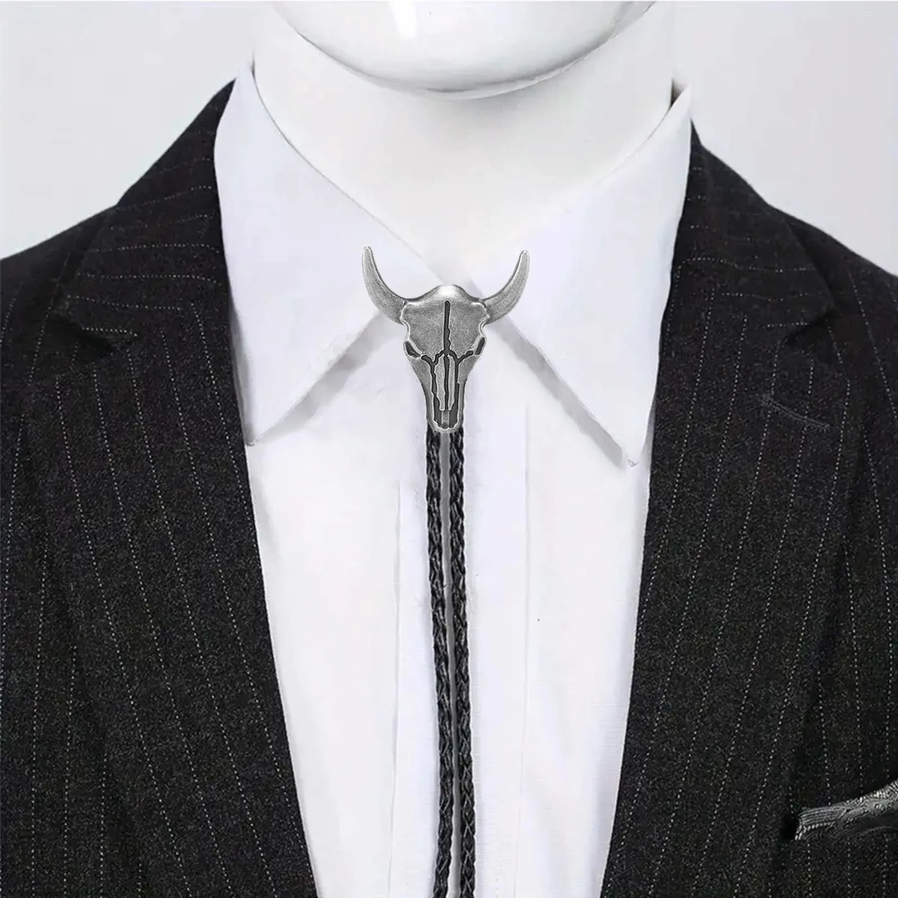 Vintage Cowboy Bronze Bull Skull Bolo Tie sold by FloralTrip product image thumbnail 2