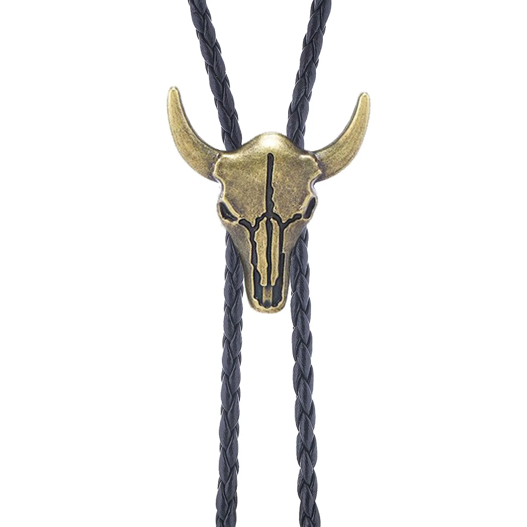 Vintage Cowboy Bronze Bull Skull Bolo Tie sold by FloralTrip product image thumbnail 3