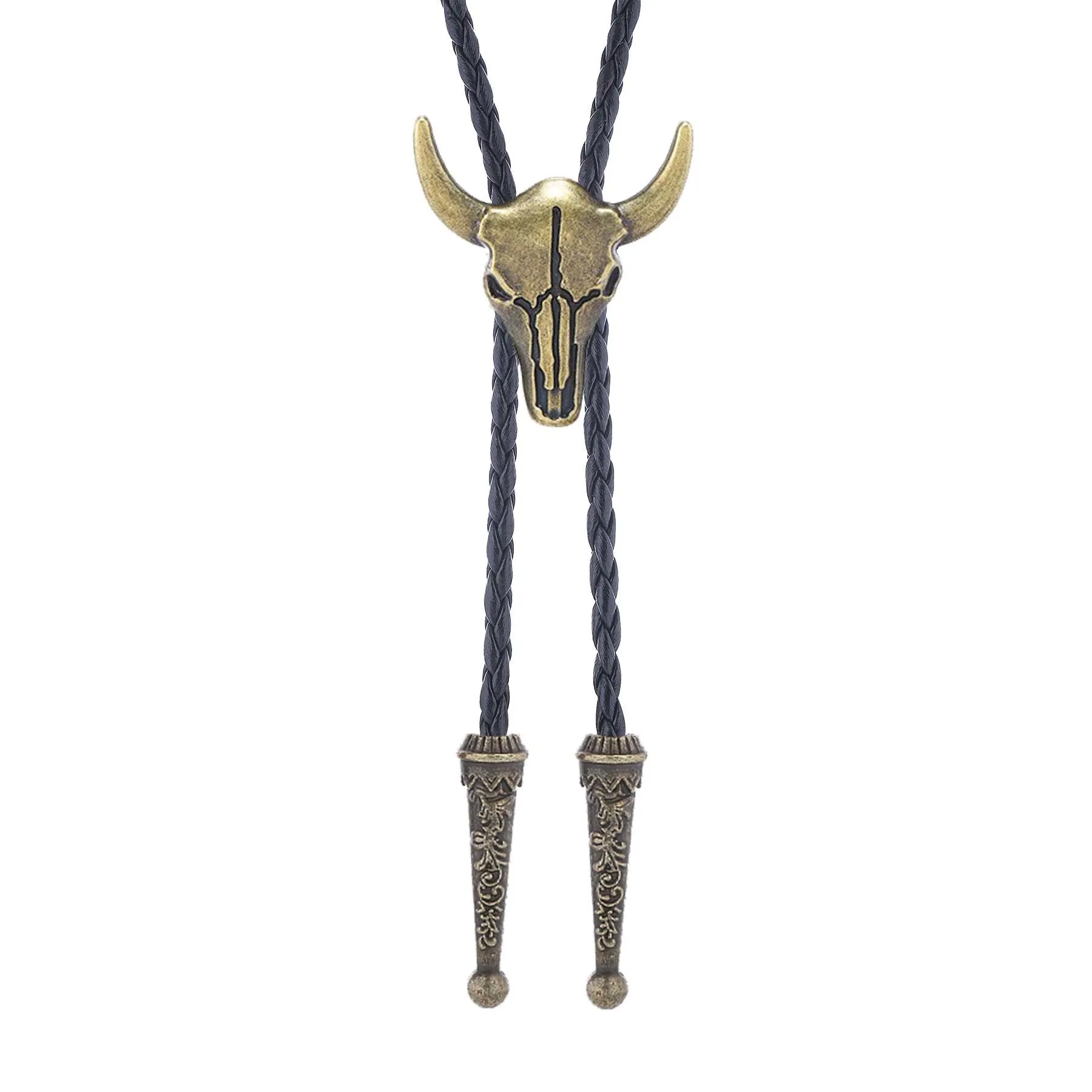 Vintage Cowboy Bronze Bull Skull Bolo Tie sold by FloralTrip product image thumbnail 4