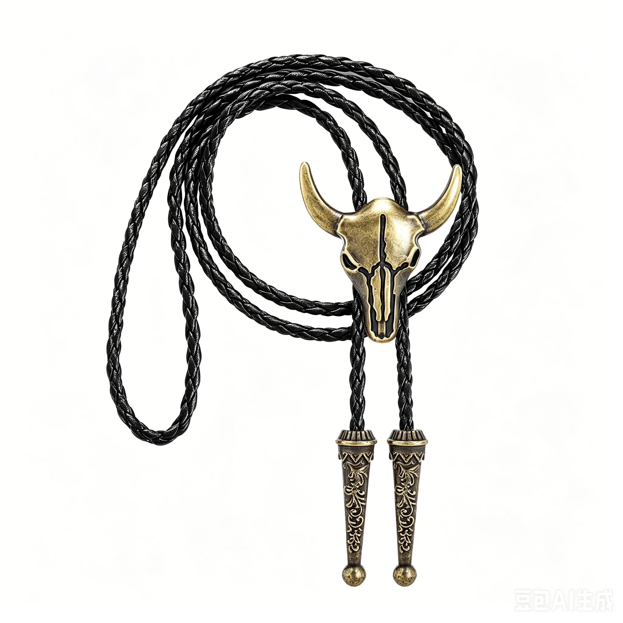 Vintage Cowboy Bronze Bull Skull Bolo Tie sold by FloralTrip product image thumbnail 5