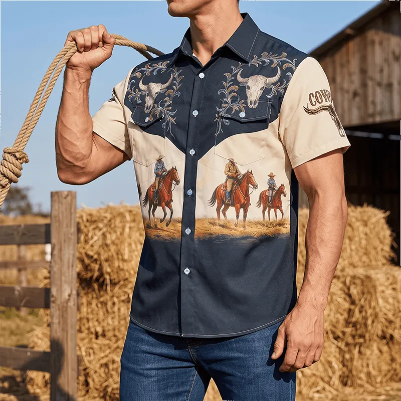 Men's Western Rodeo Cowboy Country Music Festival Shirt sold by FloralTrip