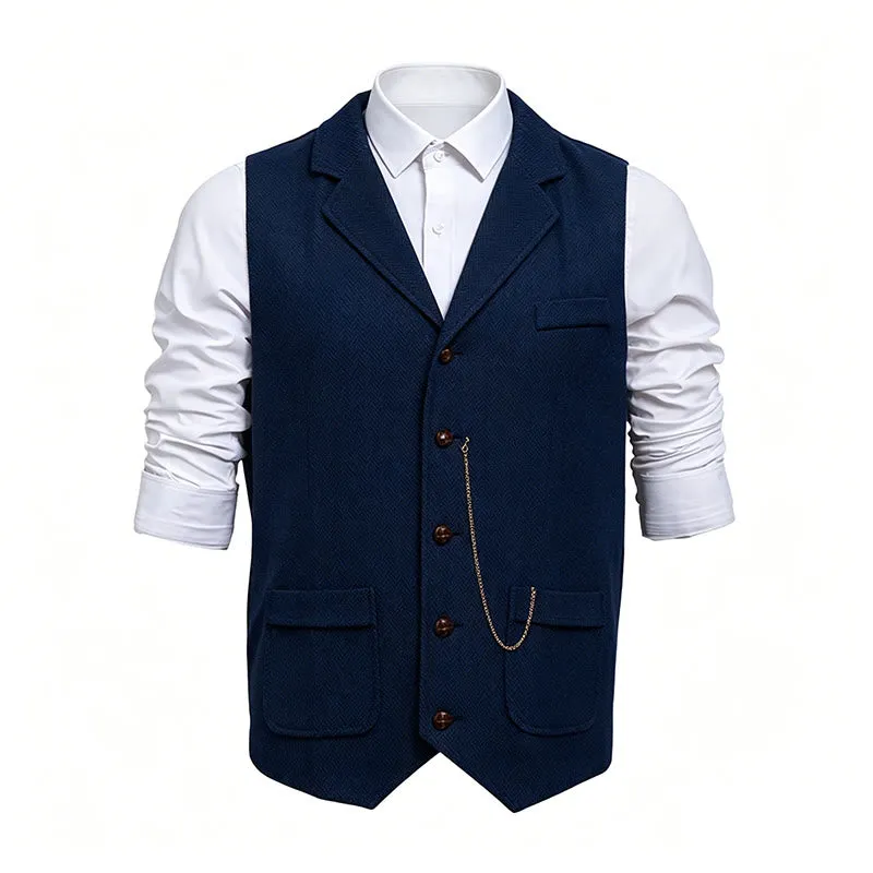 Men's Vintage Herringbone Tweed Suit Vest sold by FloralTrip product image thumbnail 5