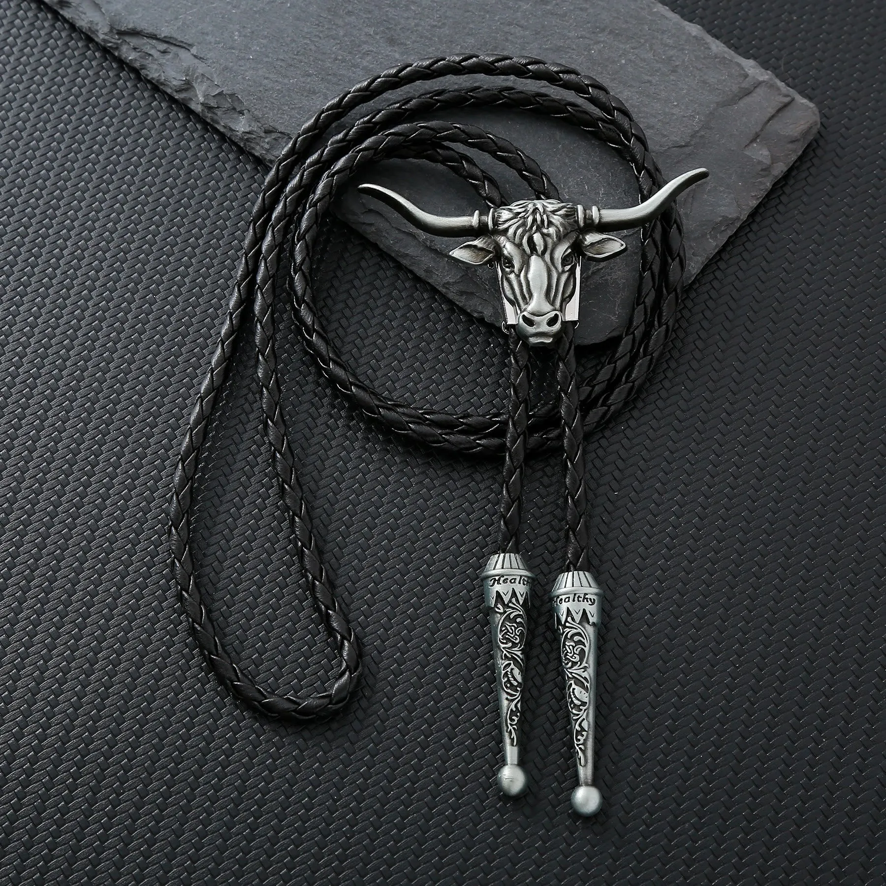 Strength & Health Western Longhorn Bull Spirit Bolo Tie sold by FloralTrip