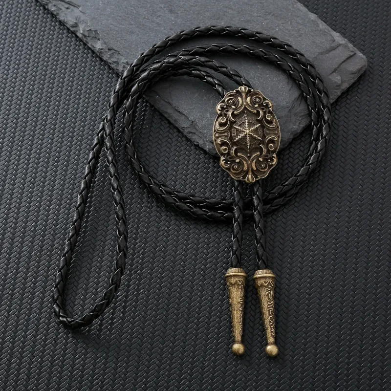 Ornate Compass Star Victorian Western Bolo Tie made by FloralTrip