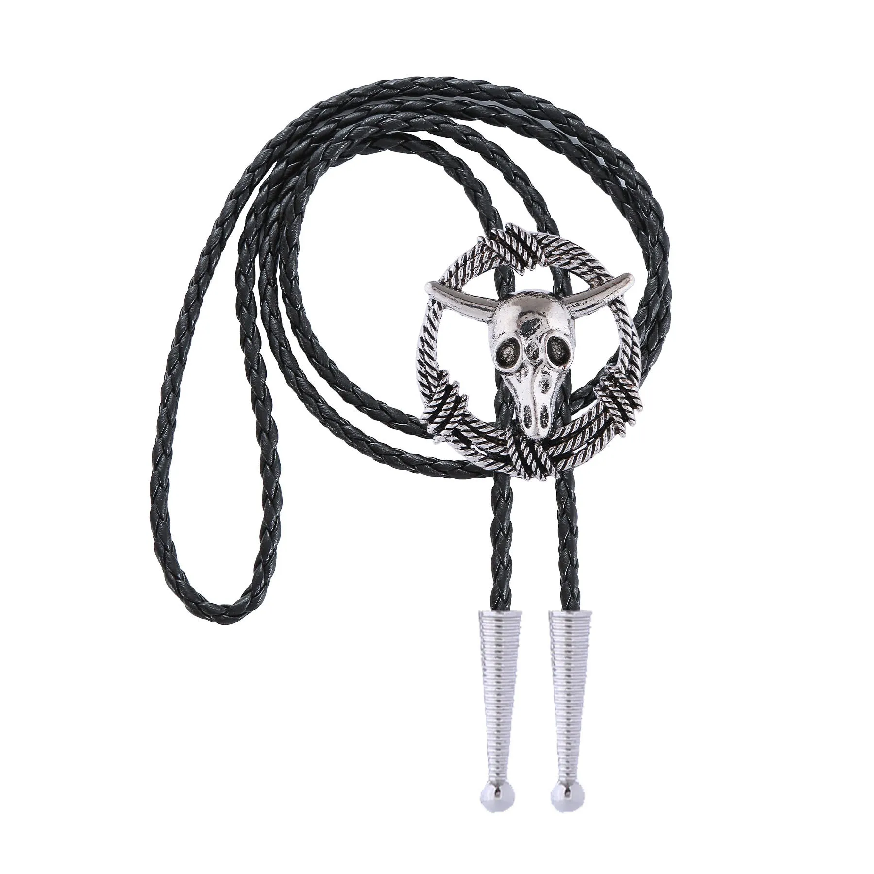 Steer Skull Rope Wreath Rock Style Bolo Tie sold by FloralTrip product image thumbnail 5