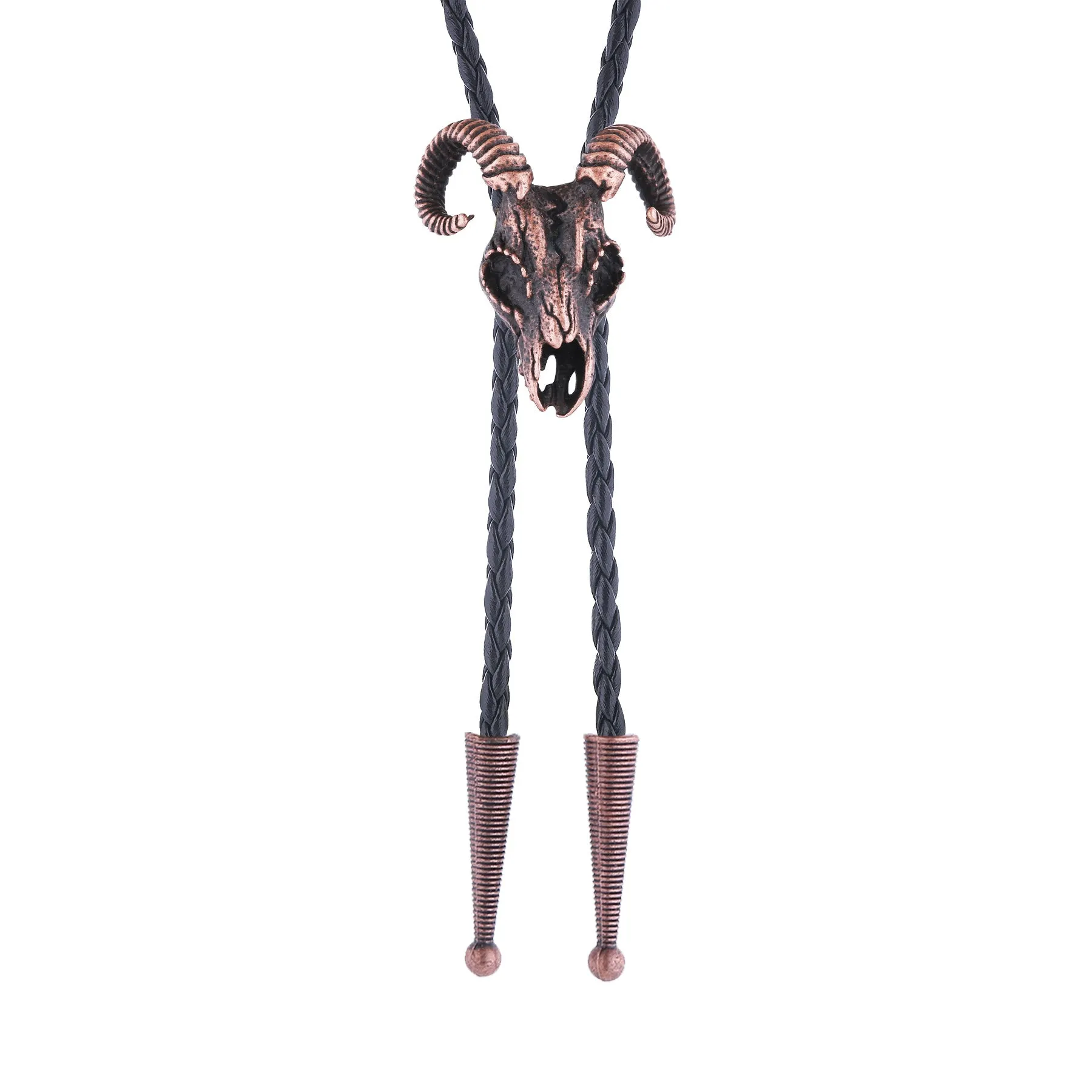 Dark Aesthetic Gothic Ram Skull Bolo Tie sold by FloralTrip product image thumbnail 3