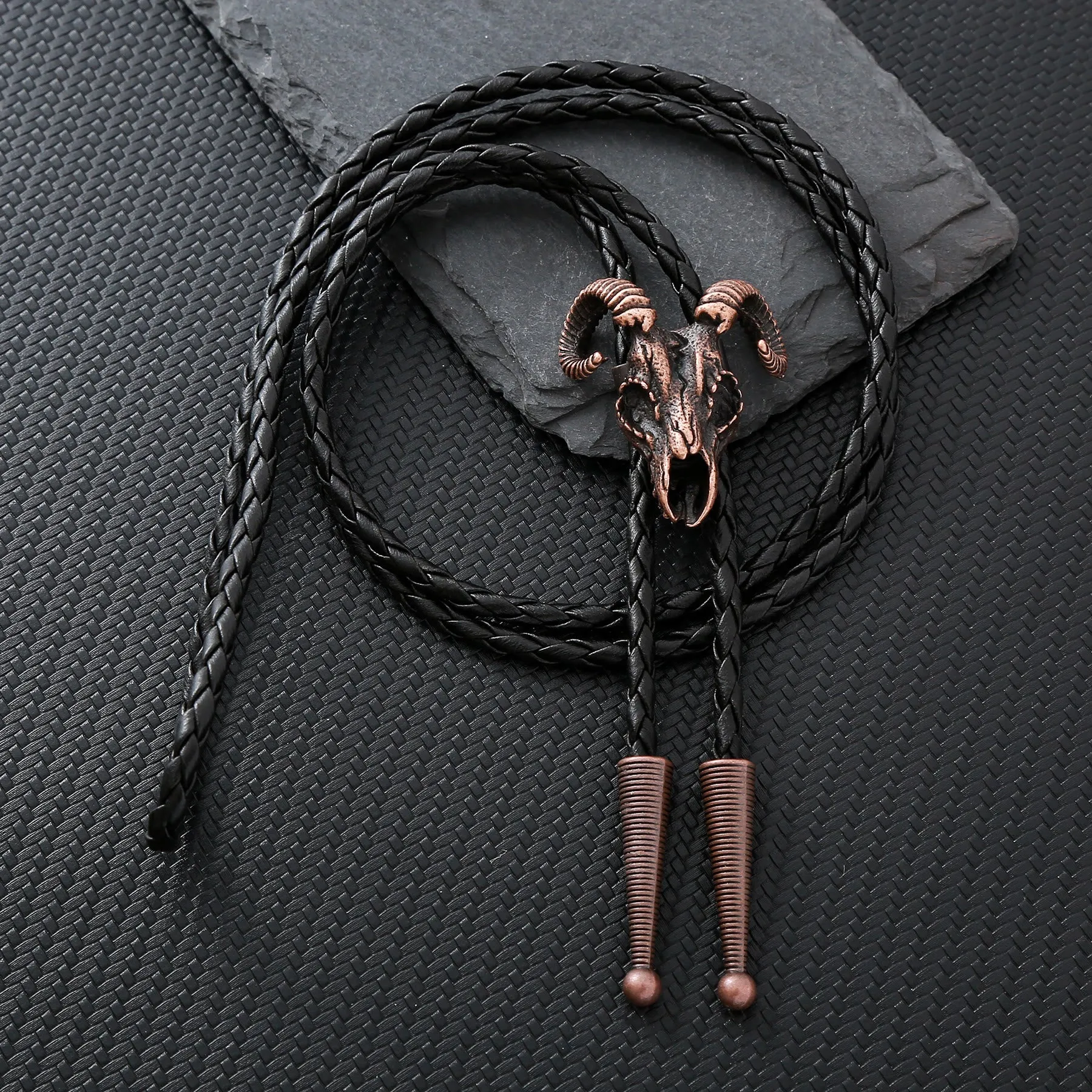 Dark Aesthetic Gothic Ram Skull Bolo Tie sold by FloralTrip