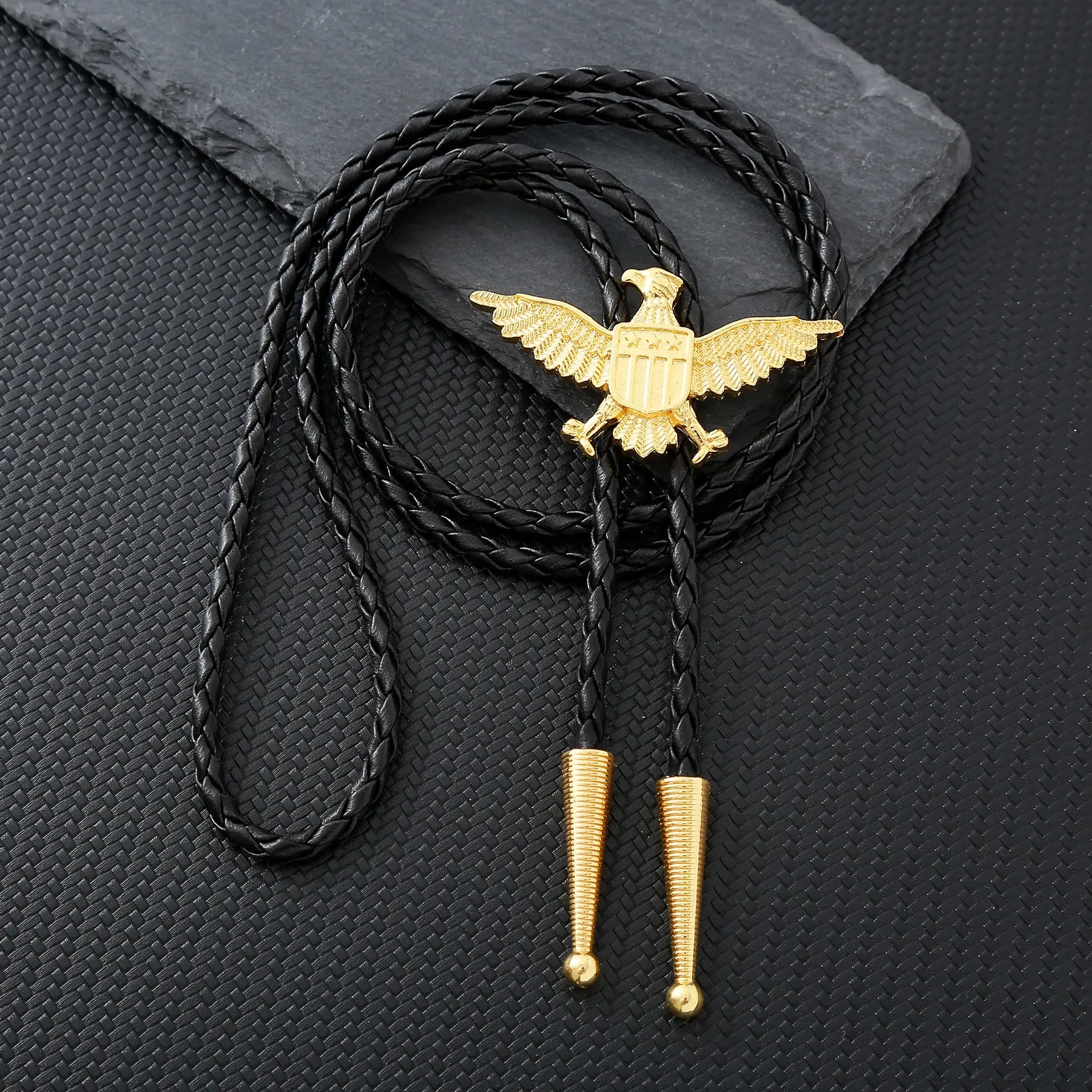 Western American Patriotic Eagle Star Shield Bolo Tie sold by FloralTrip product image thumbnail 3