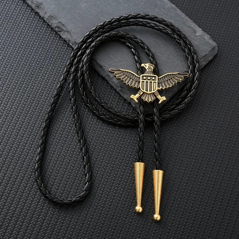 Western American Patriotic Eagle Star Shield Bolo Tie made by FloralTrip