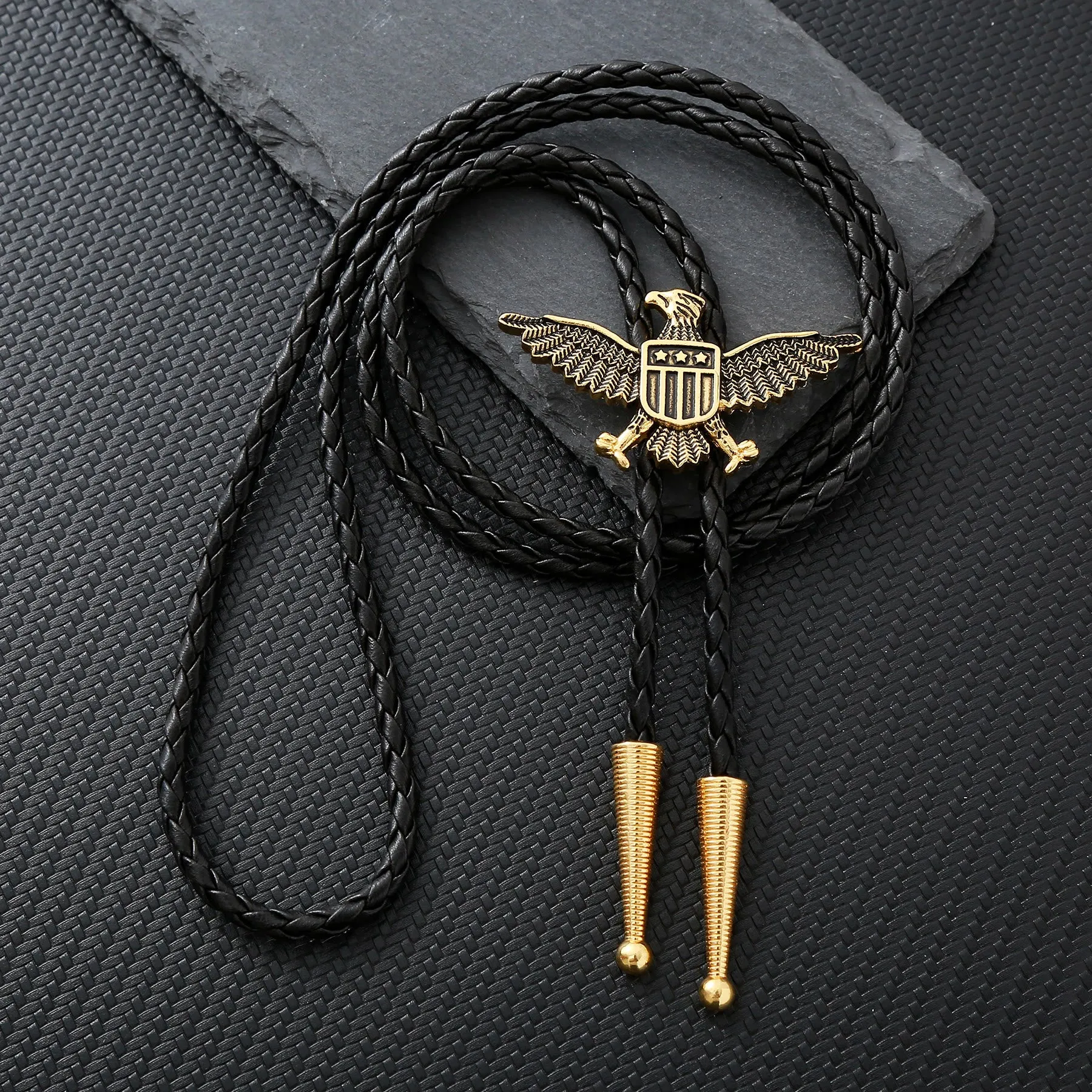 Western American Patriotic Eagle Star Shield Bolo Tie sold by FloralTrip