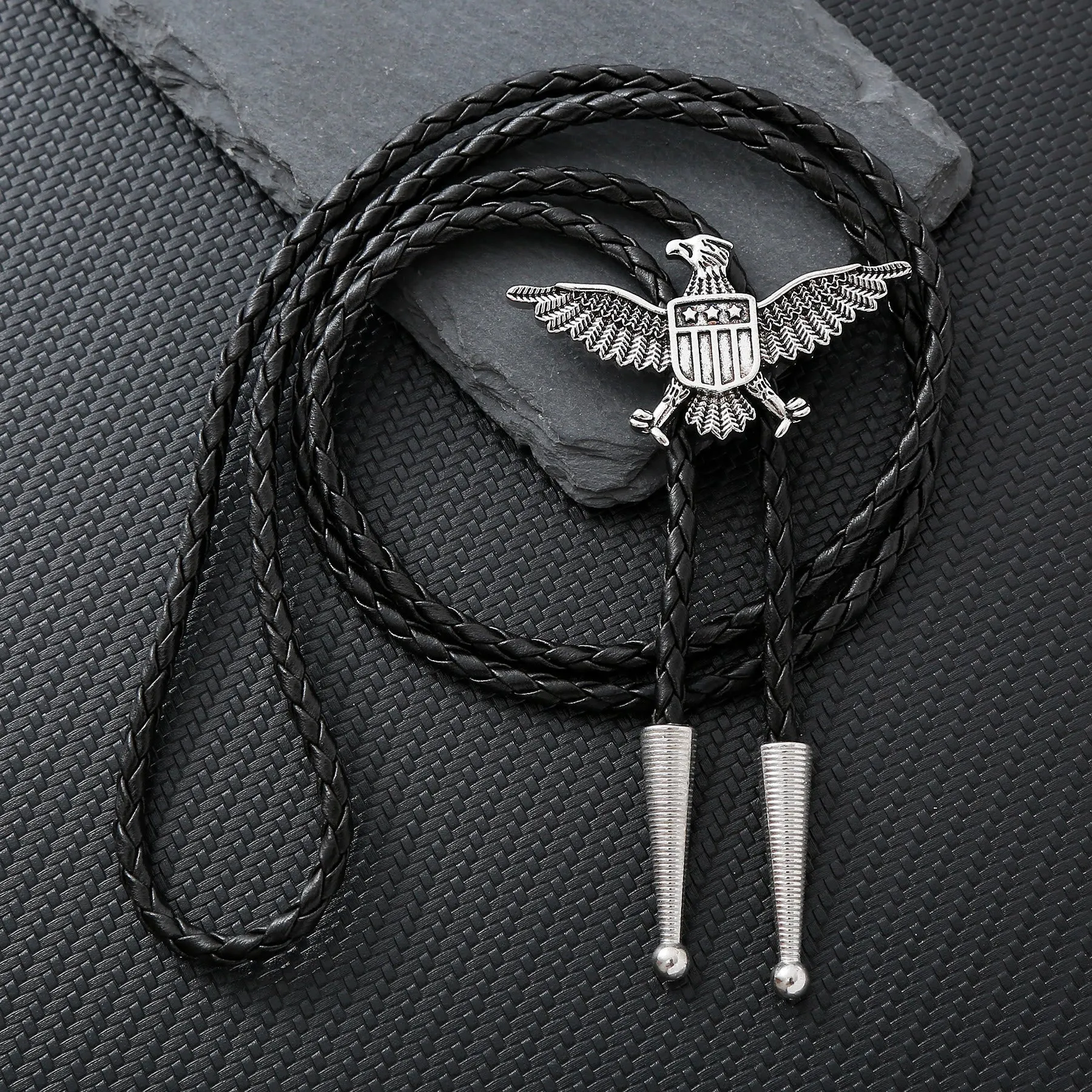 Western American Patriotic Eagle Star Shield Bolo Tie sold by FloralTrip product image thumbnail 2