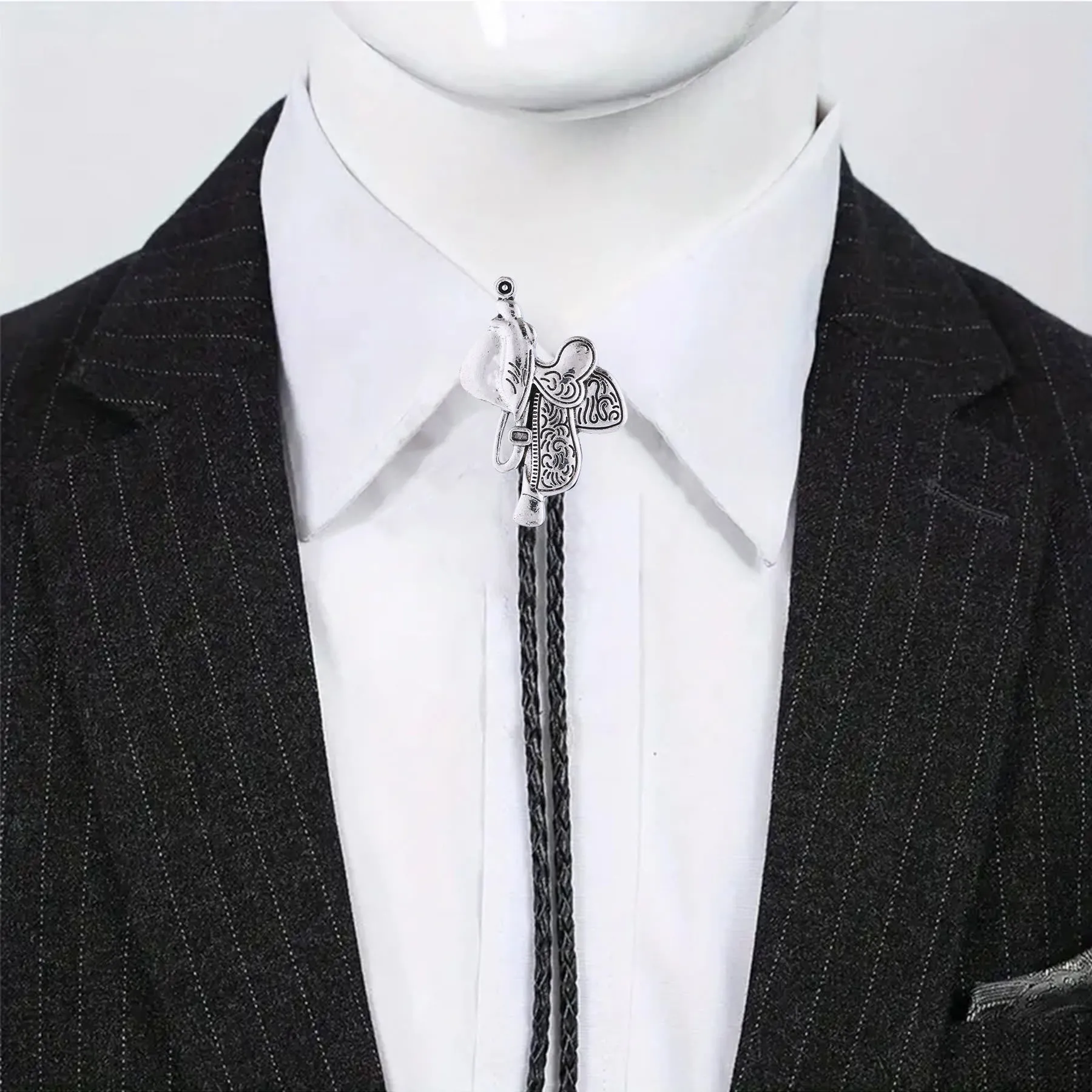 Vintage Horse Saddle Bolo Tie sold by FloralTrip product image thumbnail 4