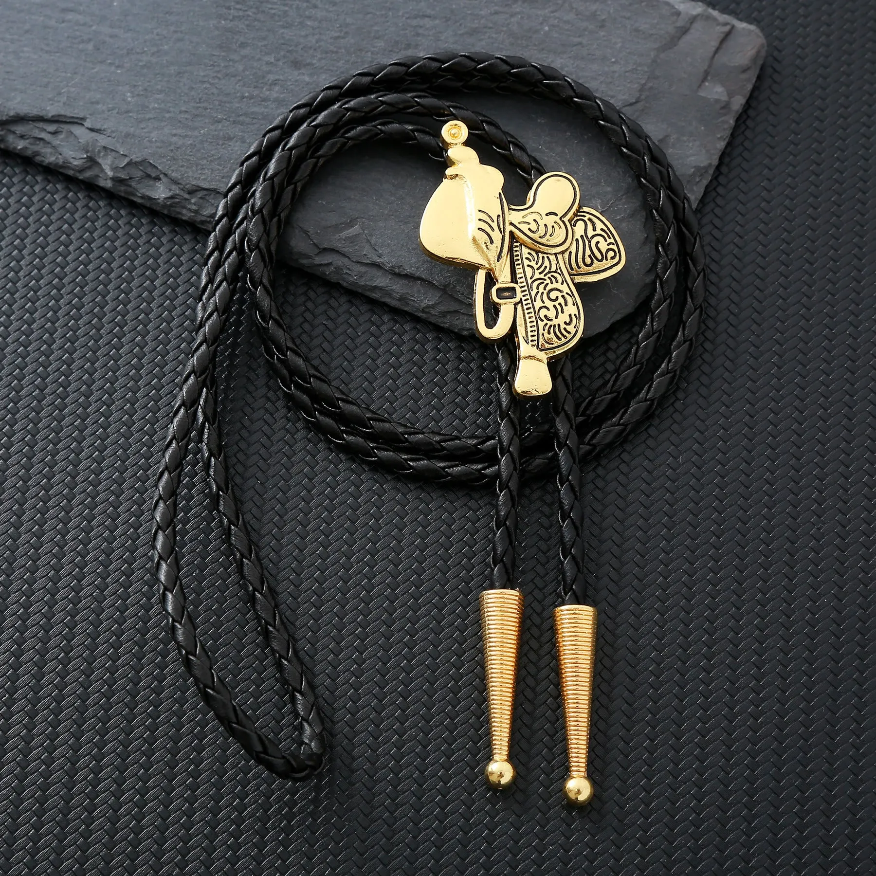 Vintage Horse Saddle Bolo Tie sold by FloralTrip product image thumbnail 2