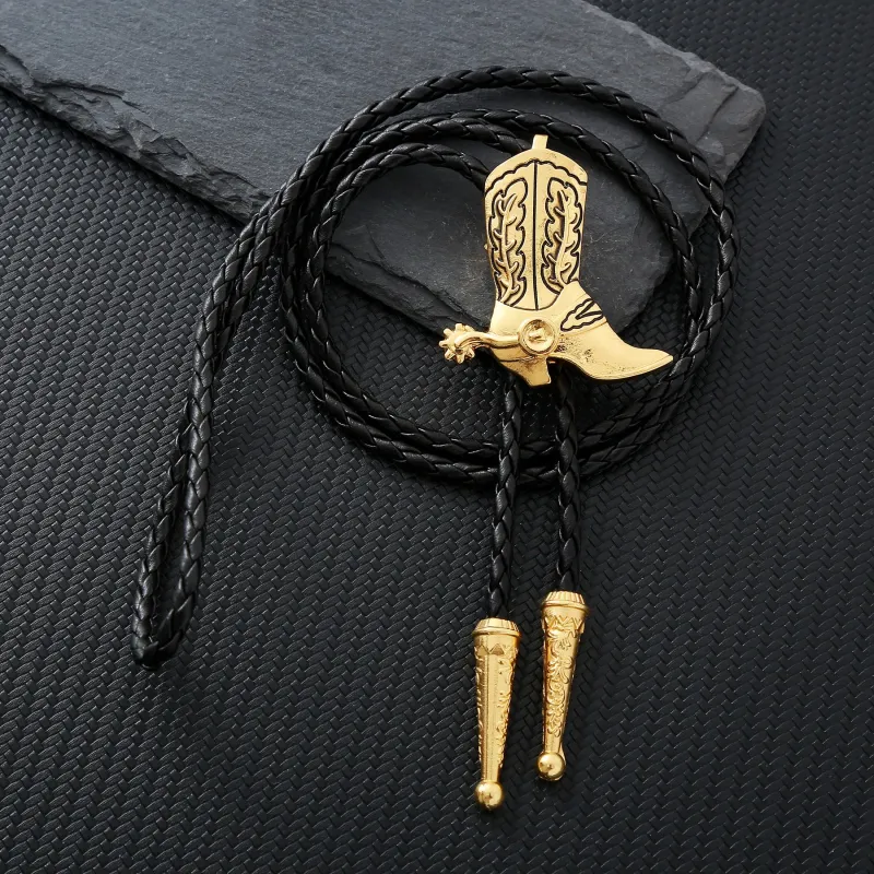 Western Vintage Cowboy Boot Bolo Tie made by FloralTrip