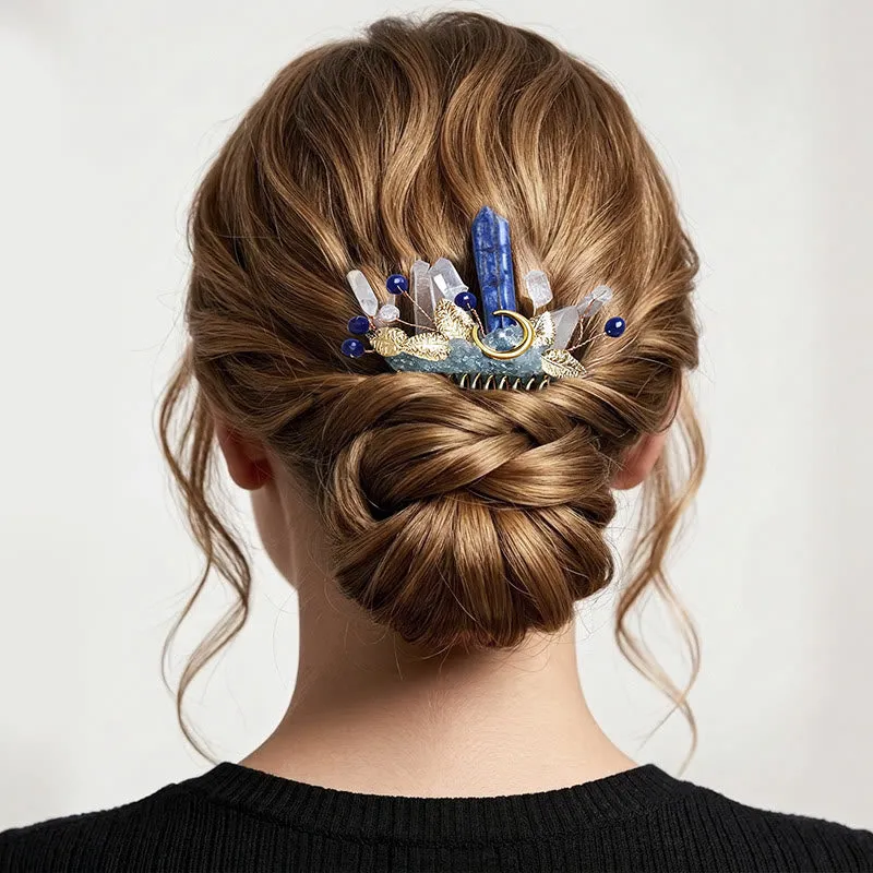 Women's Enchanted Real Crystal Leaf Detailed Hair Comb sold by FloralTrip product image thumbnail 5