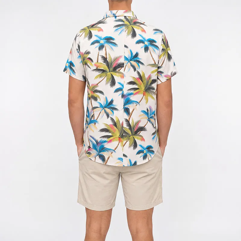 Men's Coconut Tree Printed Casual Vacation Shirt sold by FloralTrip product image thumbnail 4