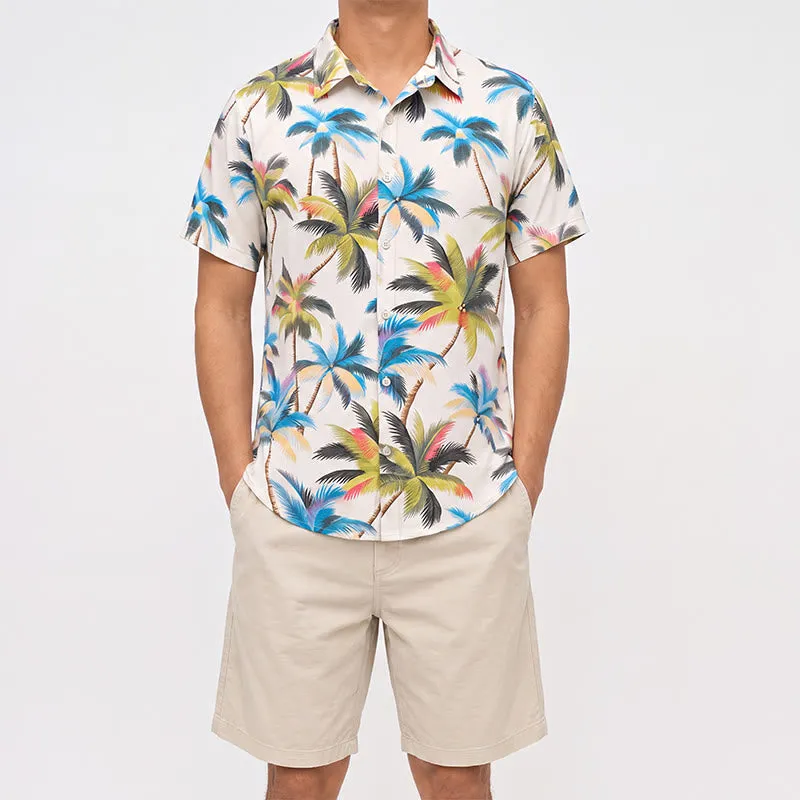 Men's Coconut Tree Printed Casual Vacation Shirt sold by FloralTrip product image thumbnail 2