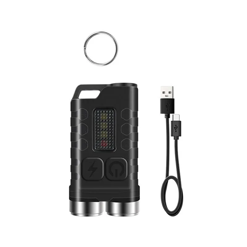 Outdoor Mini LED Dual Beam Rechargeable Flashlight Keychain sold by FloralTrip product image thumbnail 3