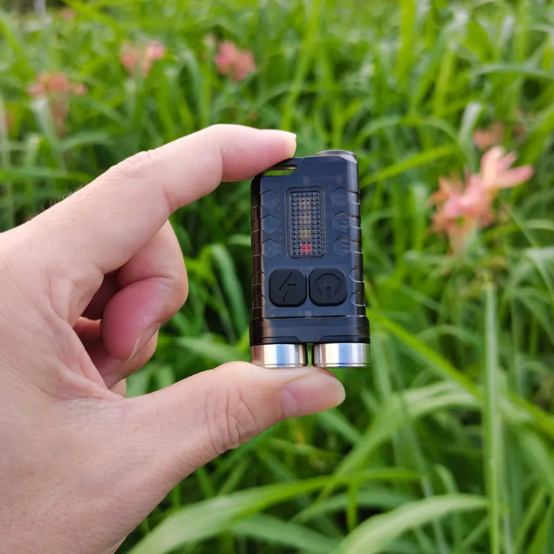 Outdoor Mini LED Dual Beam Rechargeable Flashlight Keychain sold by FloralTrip