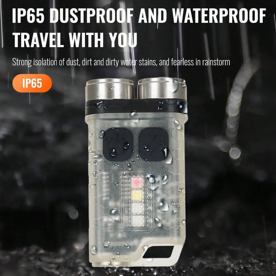 Outdoor Mini LED Dual Beam Rechargeable Flashlight Keychain sold by FloralTrip product image thumbnail 5