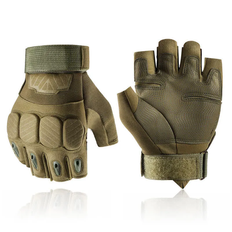 Tactical Mountain Bike Gloves With Hard Knuckle Protection made by FloralTrip
