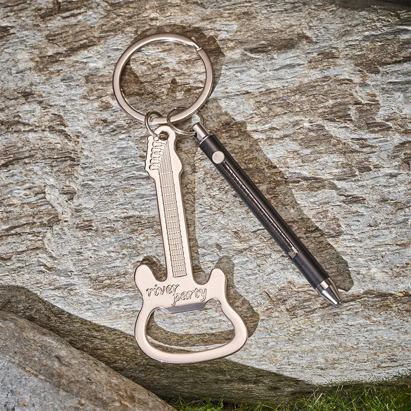 Retractable Toothpick & Guitar Bottle Opener Portable EDC Set Keychain sold by FloralTrip product image thumbnail 5