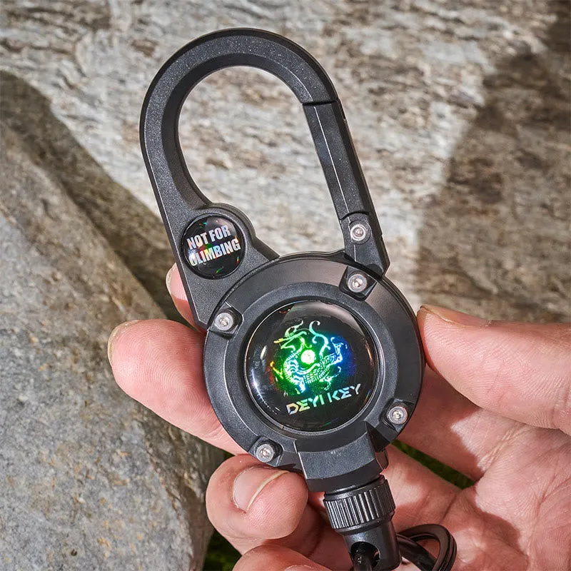 EDC Tool Retractable Key Carabiner with Compass Keychain sold by FloralTrip product image thumbnail 4