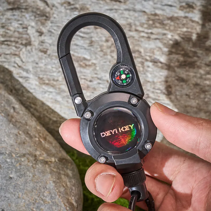 EDC Tool Retractable Key Carabiner with Compass Keychain sold by FloralTrip product image thumbnail 5