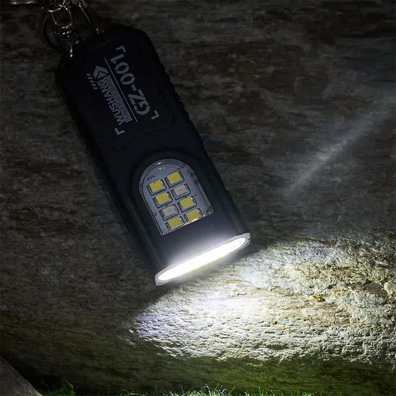 Mini Cob Flashlight Survival Whistle With Compass Keychain sold by FloralTrip product image thumbnail 3