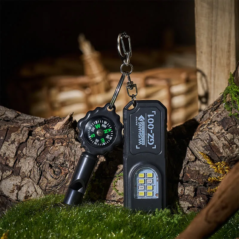Mini Cob Flashlight Survival Whistle With Compass Keychain sold by FloralTrip product image thumbnail 4