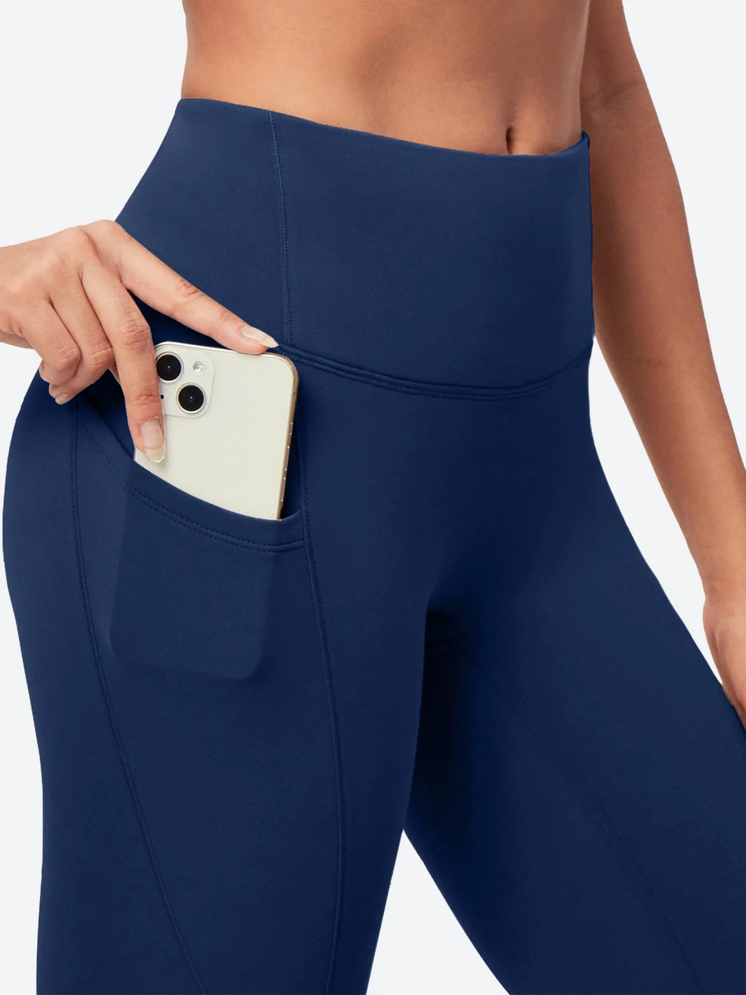 IUGA HeatLab® Fleece Lined No Front Seam Leggings with Pockets sold by IUGA product image thumbnail 2