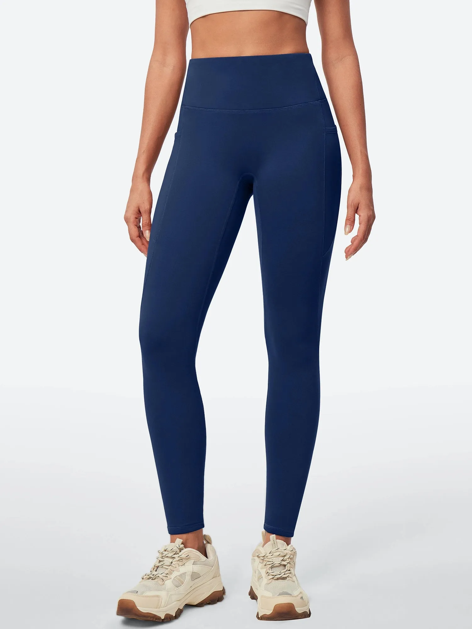 IUGA HeatLab® Fleece Lined No Front Seam Leggings with Pockets sold by IUGA