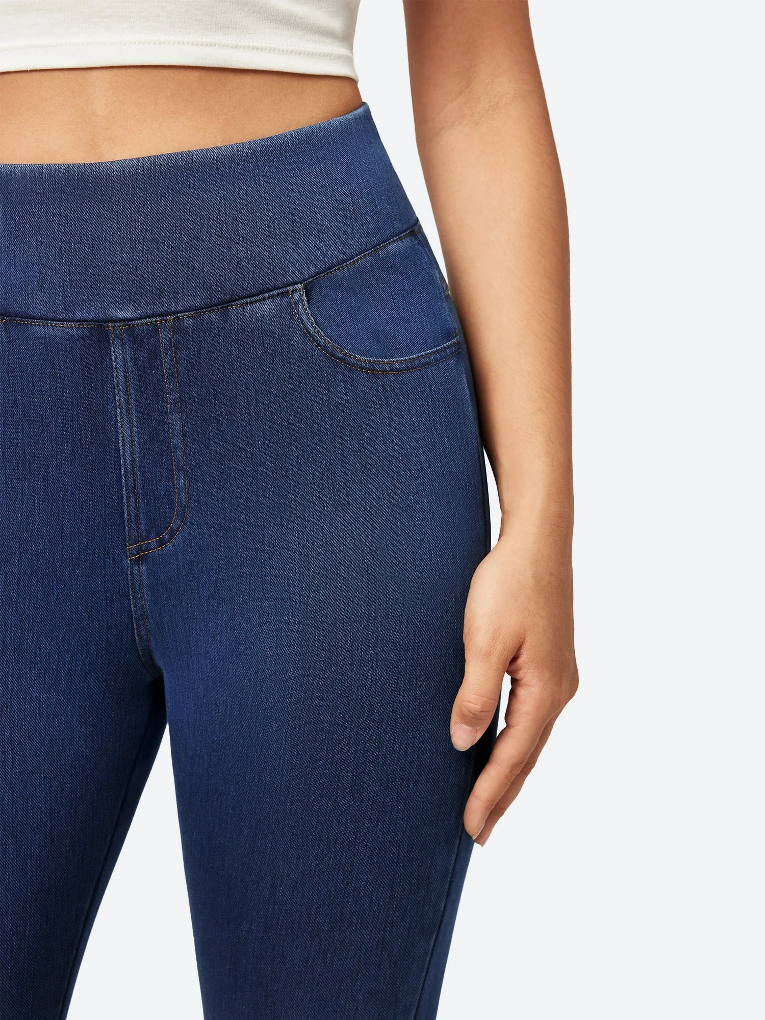 IUGA FlexDenim® High Waisted Pull On Capri Jeans With Pockets sold by IUGA product image thumbnail 3